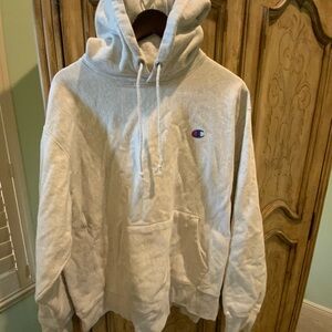 Champion Light Gray  Unisex Heavyweight Reverse Weave Hoodie Size XL